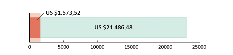 US $1.573,52 uitgegeven; US $21.486,46 resterend